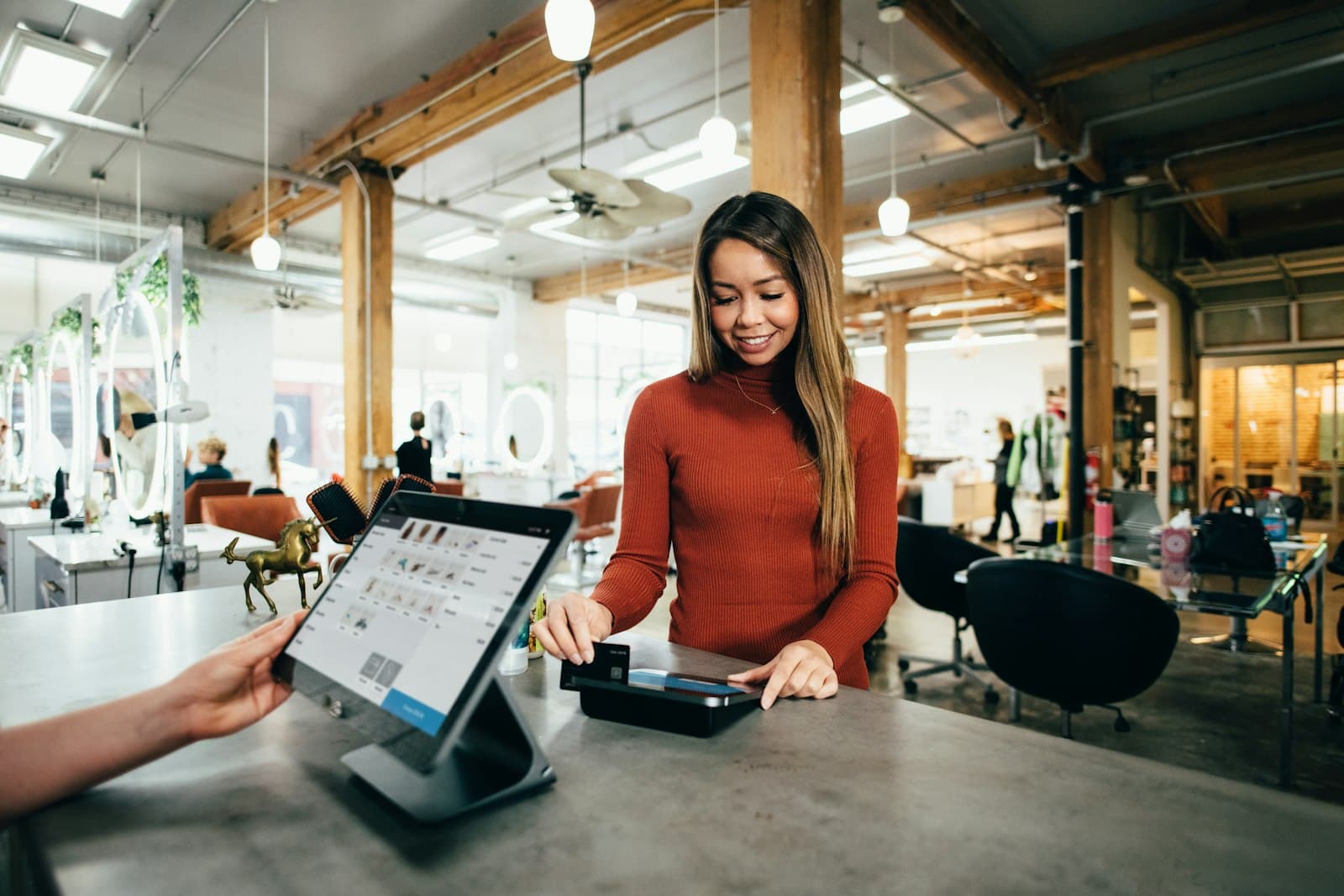 A printed receipt on a counter